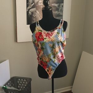 Forever 21 Polly and Esther Floral Thong BodysuitSize UNKNOWN Fits like a medium
